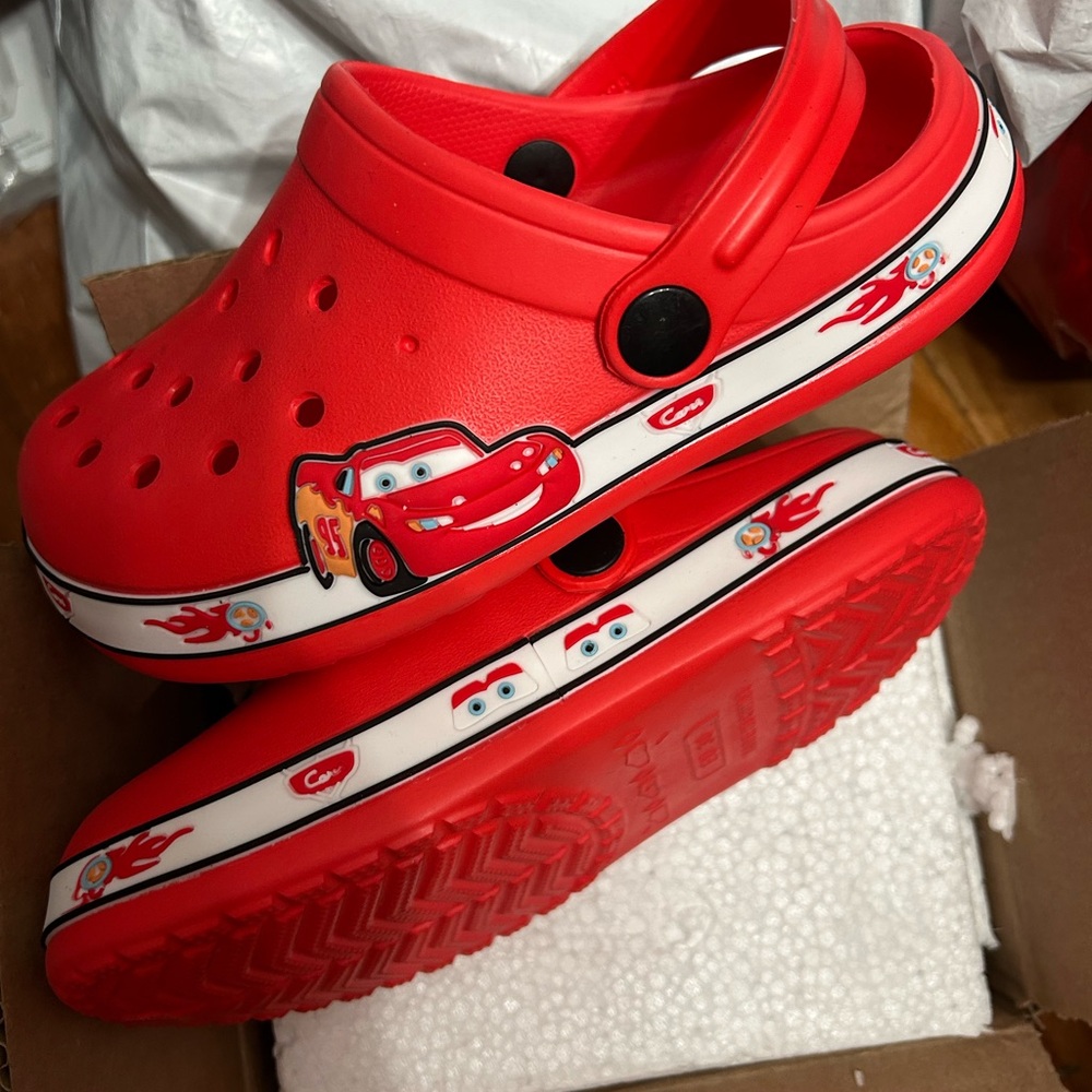 Disney Cars Kids Red Clogs Crocs